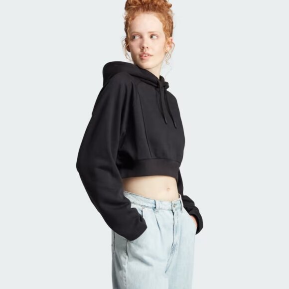 Adidas The Safe Place Crop Hoodie, Black, Small/medium - Picture 6 of 8